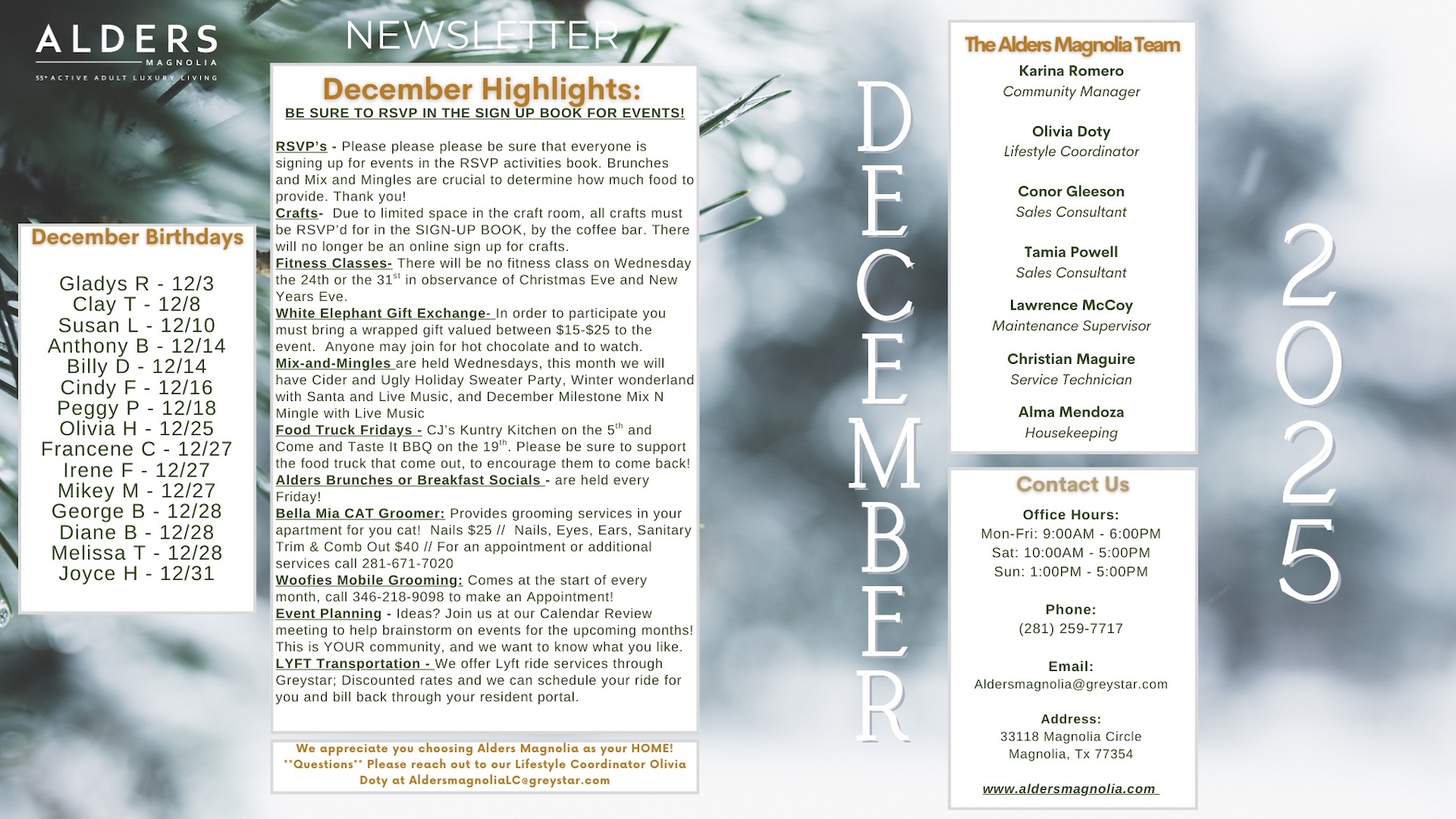 December Newsletter